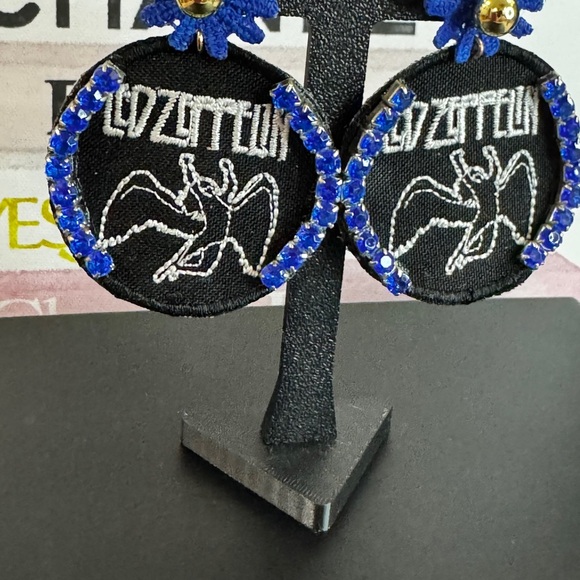 Handmade Led Zeppelin Earrings – Statement Rock Jewelry - Picture 2 of 4
